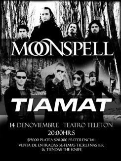14 de Noviembre: Moonspell y Tiamat en Chile 14 de Noviembre: Moonspell y Tiamat en Chile