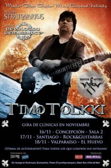 Noviembre: Timo Tolkki de gira por Chile - Conce., Stgo. y Valpo.